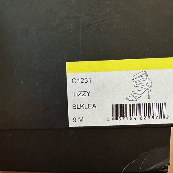 L.A.M.B by Gwen Stefani black patent leather strappy heels. - Picture 3 of 7